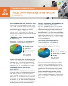 10 Online Marketing Trends for 2010