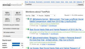 SocialMention Screenshot - TomPick