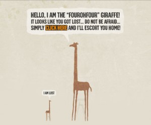 404-giraffe The 404 Giraffe Error Page