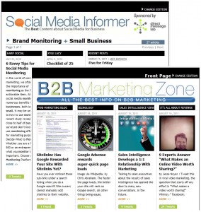 Redesigns Enhance Social Media Informer and B2B Marketing Zone