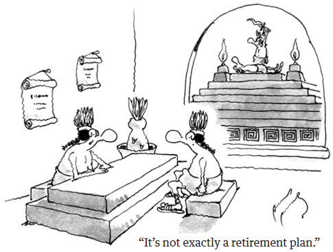 HBR cartoon - retirement plan