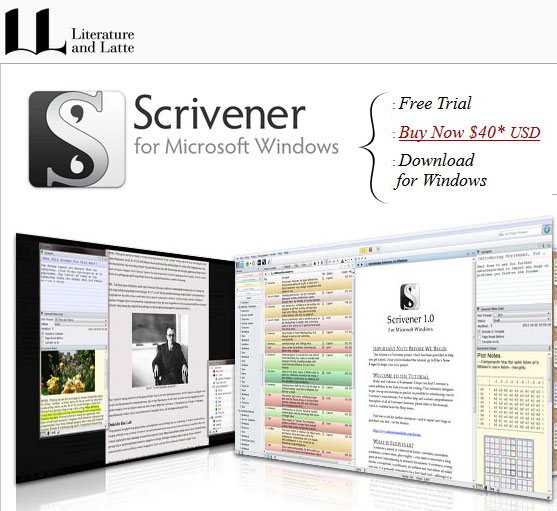 Content generation tool for writers - Scrivener