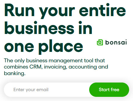 The only business management tool that combines CRM, invoicing, accounting and banking