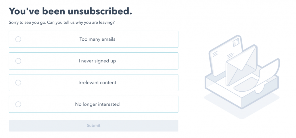 HypeAuditor email unsubscribe example