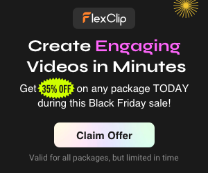 FlexClip Black Friday 2022 35% off sale