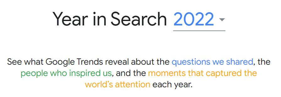 Google Year in Search 2022 video