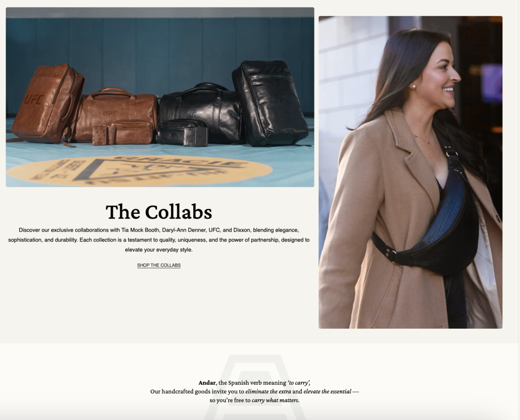 How Ander embraces minimalism in its product storytelling