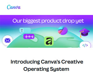 the Canva Creative Operating System brings together a supercharged Visual Suite, world-first design AI, plus powerful ways to grow your business and scale your brand