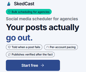 Schedule hundreds of accounts from one composer, and let SkedCast handle the part that usually breaks